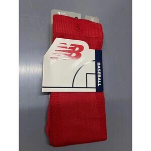 New Balance Men’s Baseball Socks Size L Red Athletic Crew Cushioned Performance